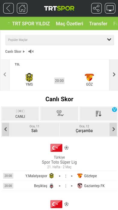 TRT Spor Uygulama ekran görüntüsü #3