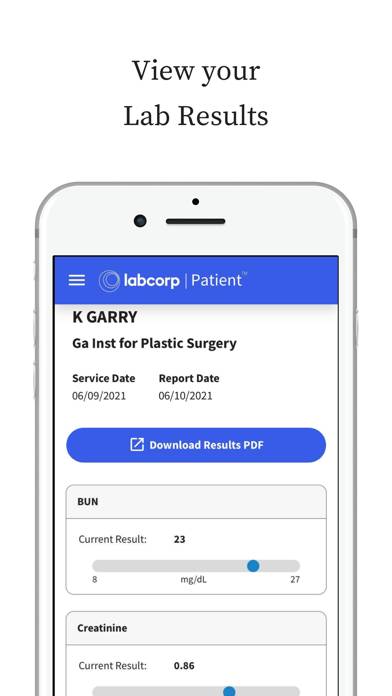 Labcorp | Patient screenshot