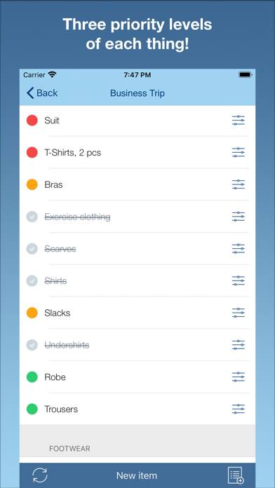 Travel Packing Checklists App-Screenshot #4