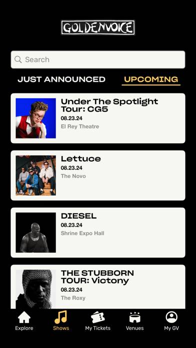 Goldenvoice Concerts App screenshot