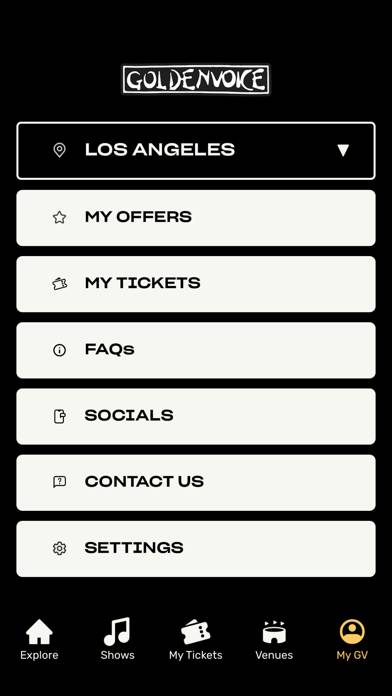 Goldenvoice Concerts App screenshot