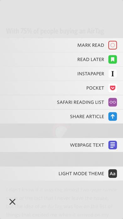 Unread: An RSS Reader Capture d'écran de l'application