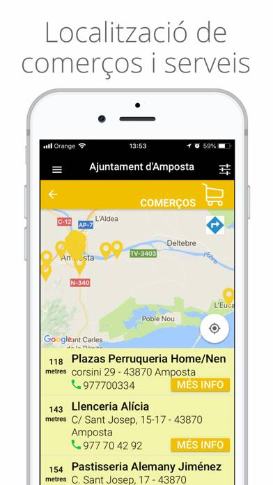 App Ciutat d'Amposta Captura de pantalla de la aplicación