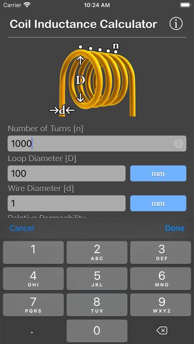 Coil Inductance Calculator Capture d'écran de l'application #2