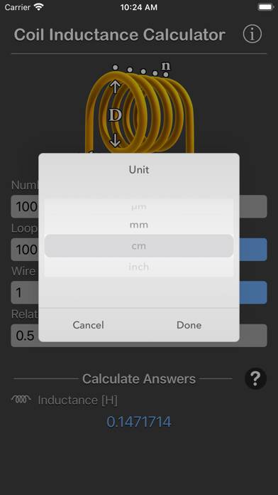 Coil Inductance Calculator Schermata dell'app #3