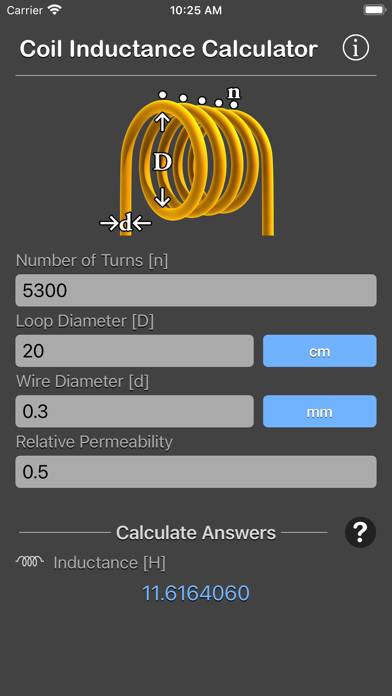 Coil Inductance Calculator App screenshot #6