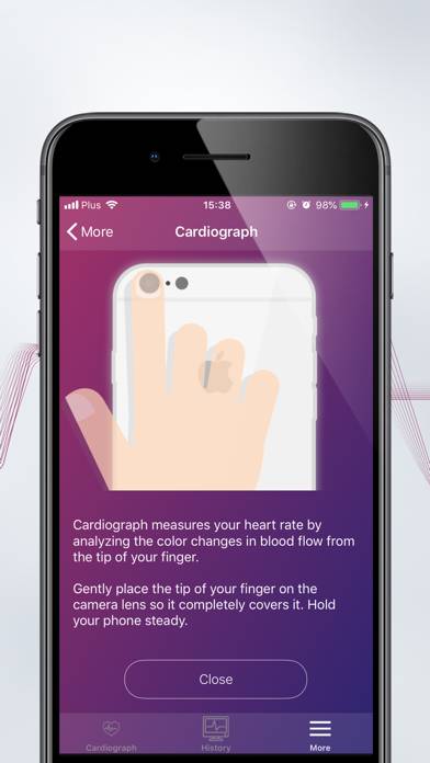 Cardiograph Heart Rate Uygulama ekran görüntüsü #2