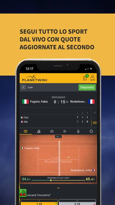 Planetwin365 Scommesse Online Schermata dell'app #4