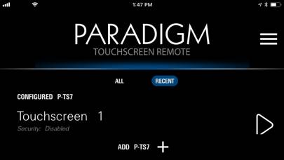 Paradigm Touchscreen Remote App screenshot #1