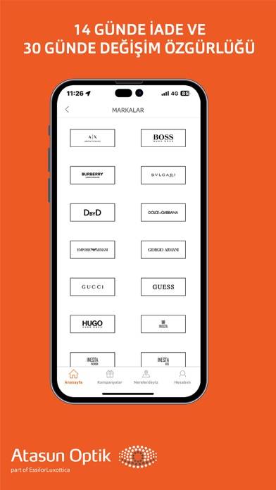 Atasun Optik App screenshot