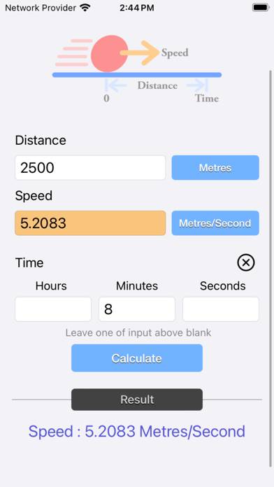 Speed Distance Time Calc immagine dello schermo