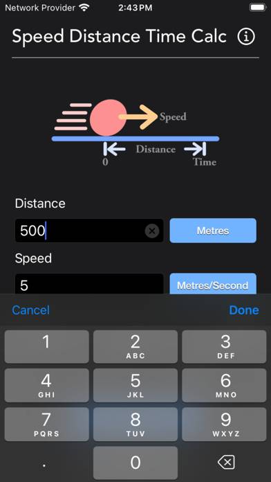 Speed Distance Time Calc Schermata dell'app