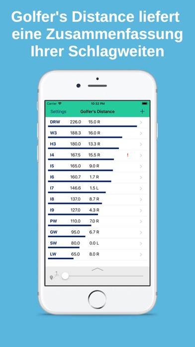 Golfer's Distance App-Screenshot