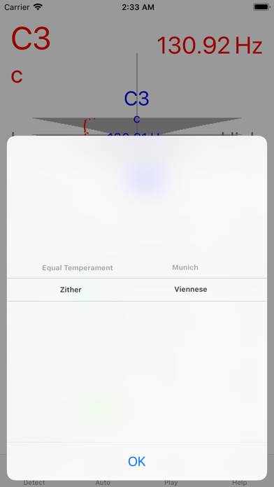 Zither-Tuner App-Screenshot