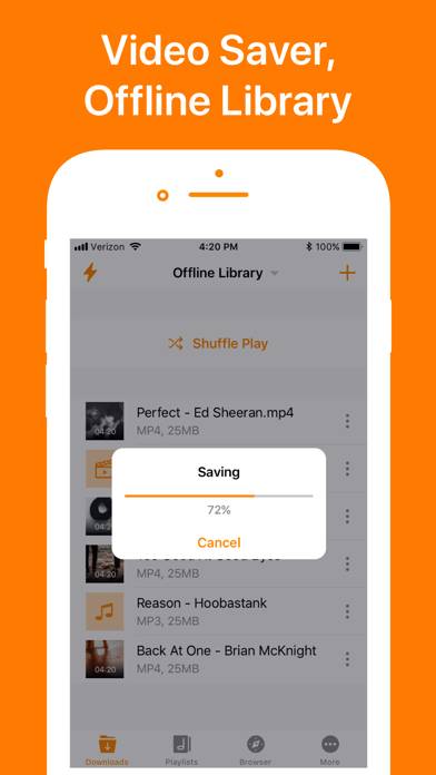 Guardar Videos & Offline Músic Captura de pantalla de la aplicación #1
