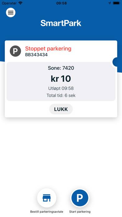 SmartPark Parkering App screenshot