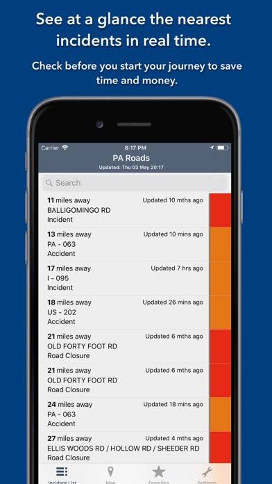 Pennsylvania State Roads App screenshot