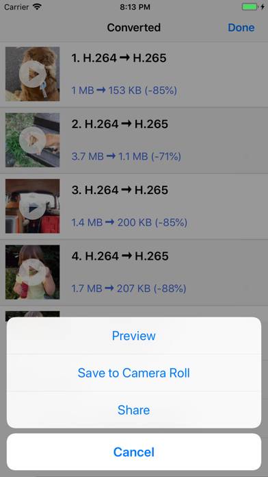 H.265 : H.264 Cross Converter App screenshot #6