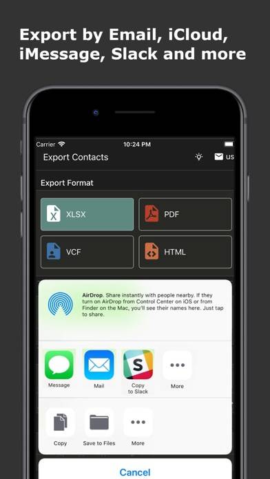 Export Contacts App screenshot #2