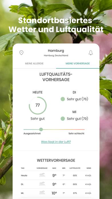 Klarify: Pollenflug & Allergie App-Screenshot