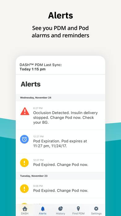 Omnipod DISPLAY App screenshot