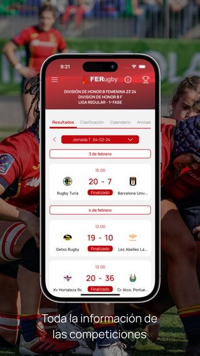 FERugby App screenshot #2