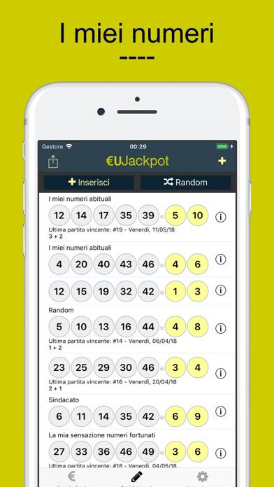 EuroJackpot: euJackpot Schermata dell'app