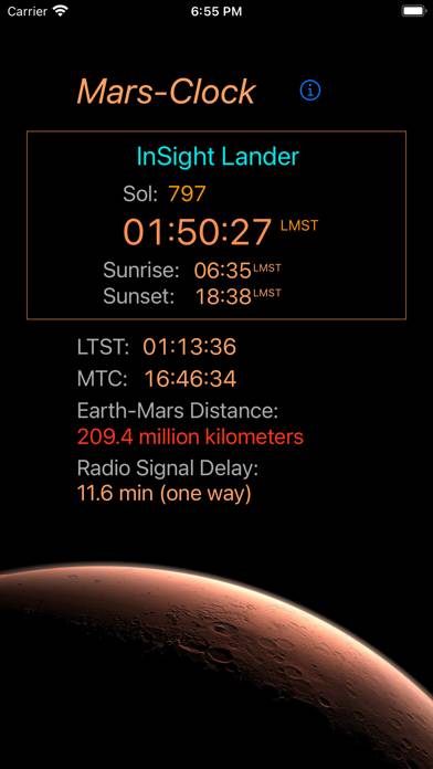 Mars-Clock App-Screenshot