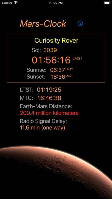 Mars-Clock App-Screenshot