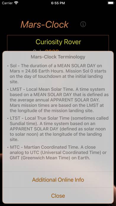 Mars-Clock App-Screenshot