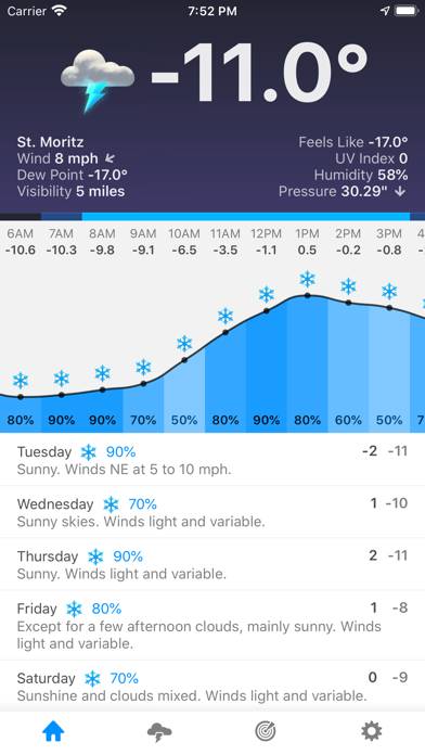 Snowflake Weather Schermata dell'app #1