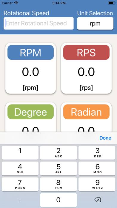 Rotational Speed Converter Скриншот приложения #4