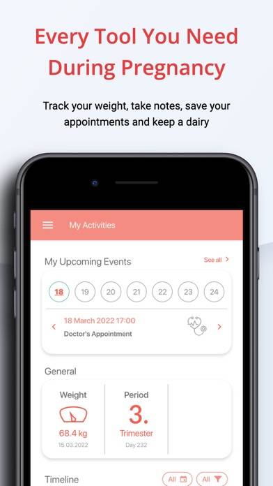 Elika Pragnancy Tracker App Uygulama ekran görüntüsü #3