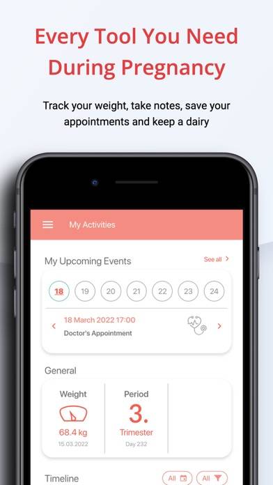 Elika Pragnancy Tracker App App screenshot