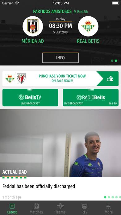 Real Betis Balompié Captura de pantalla de la aplicación #1