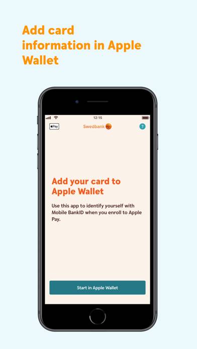 Swedbank plånbok App skärmdump #1