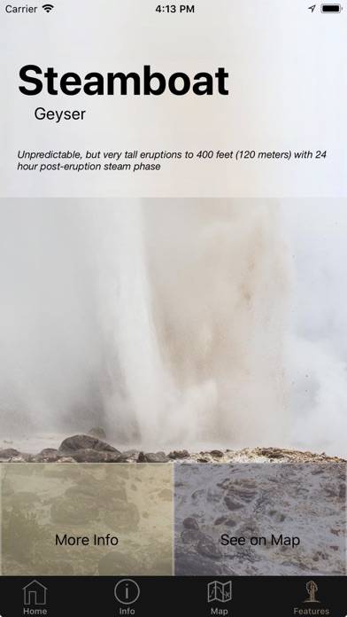 Yellowstone Geysers App screenshot
