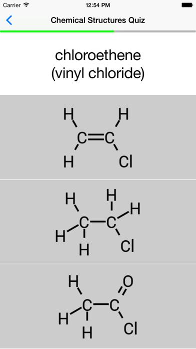 Quiz Estructuras Químicas Captura de pantalla de la aplicación