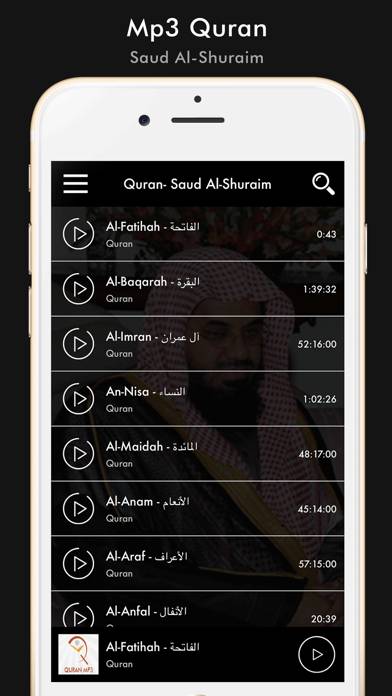 Mp3 Quran Saud Al-Shuraim Capture d'écran de l'application #1
