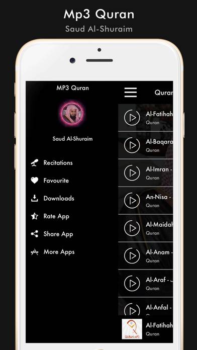 Mp3 Quran Saud Al-Shuraim Capture d'écran de l'application #3