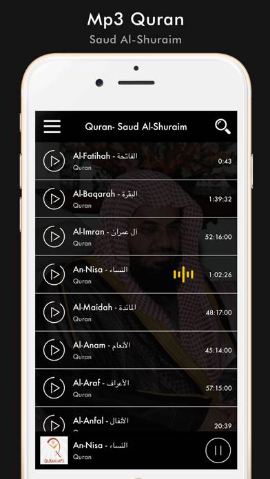 Mp3 Quran Saud Al-Shuraim Capture d'écran de l'application #4
