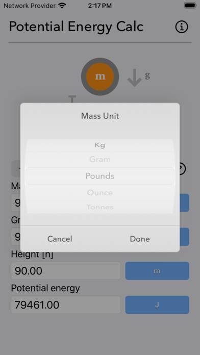 Potential Energy Calculator App screenshot #5
