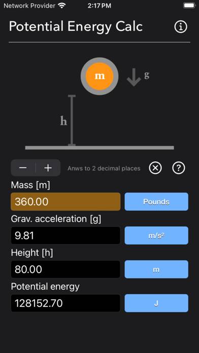 Potential Energy Calculator App screenshot #6