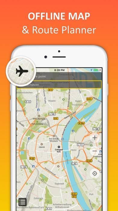 Cologne/Bonn offline map & nav Schermata dell'app #1