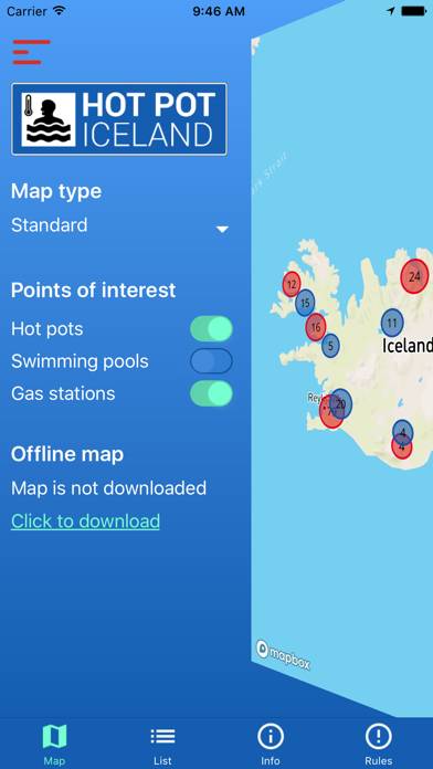 Hot Pot Iceland App screenshot #1