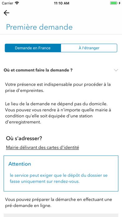 Mes démarches administratives App screenshot #2