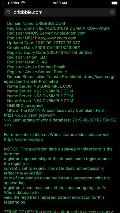 Whois App screenshot