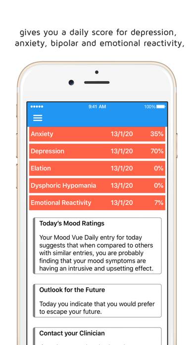 Mood Vue App screenshot