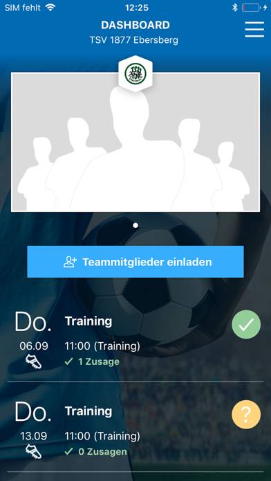 BFV-Team-App App-Screenshot