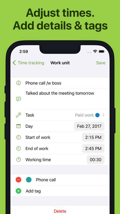 WorkingHours • Time Tracking App screenshot #4